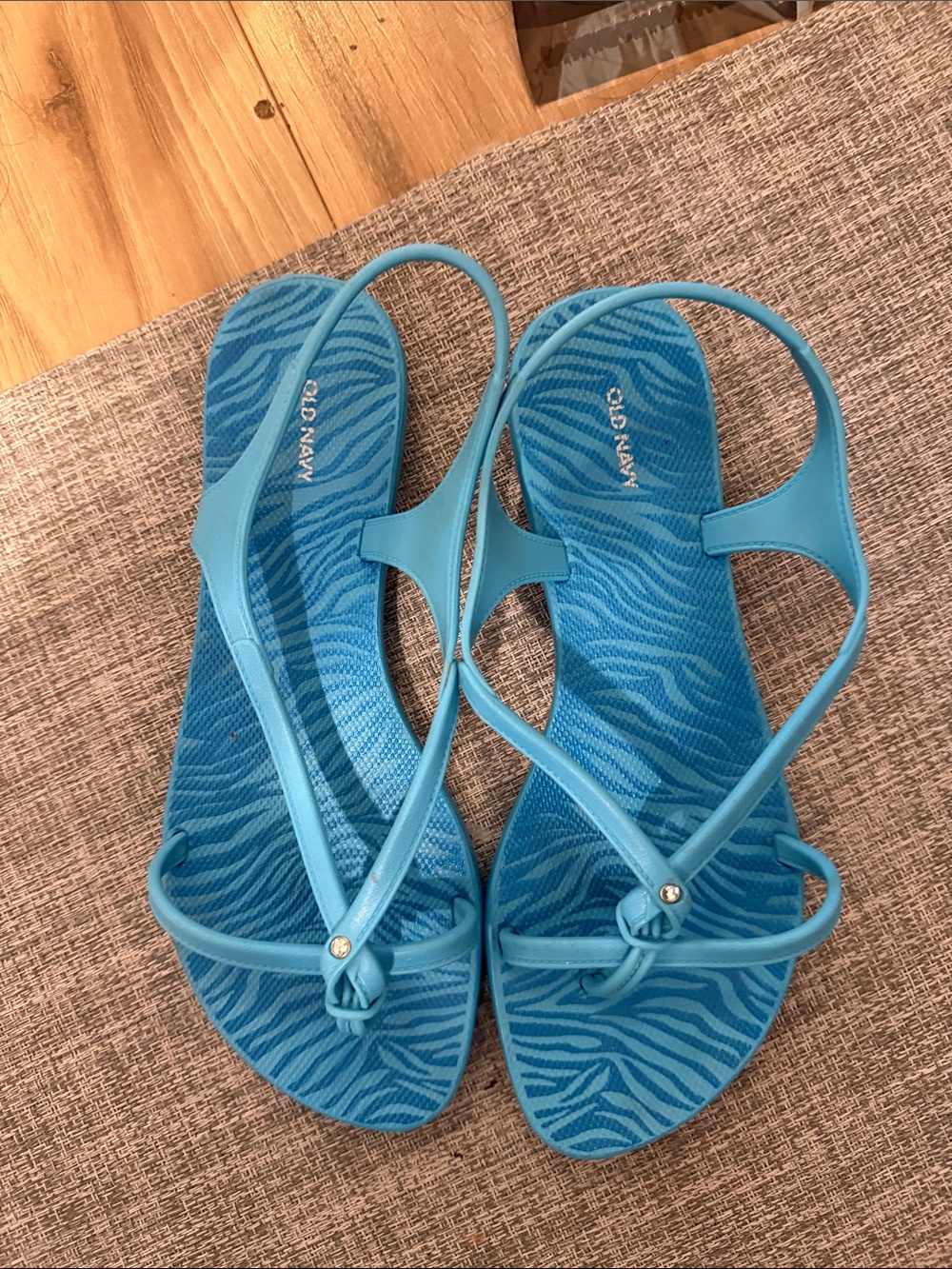 Old Navy Women's Turquoise Blue Slingback Sandals